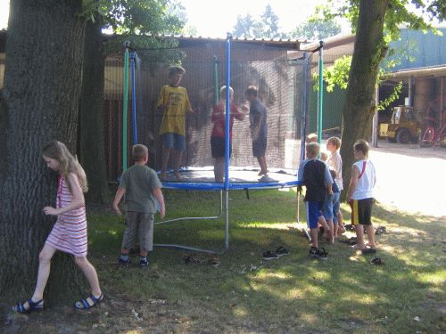 Entspannung auf dem Trampolin